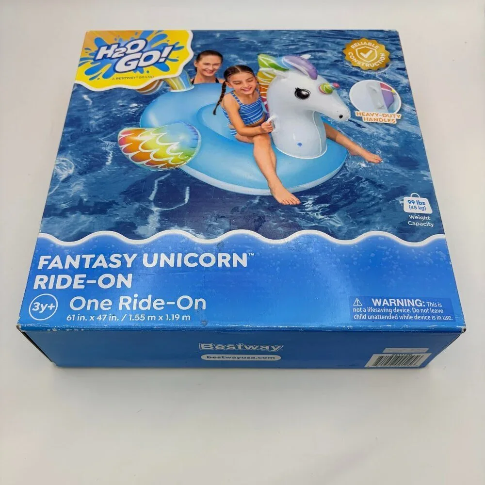 Bestway H2O Go Fantasy Unicorn Ride-On Pool Float Kids 3+ Inflatable